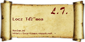 Locz Tímea névjegykártya